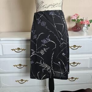 Black skirt with purple floral